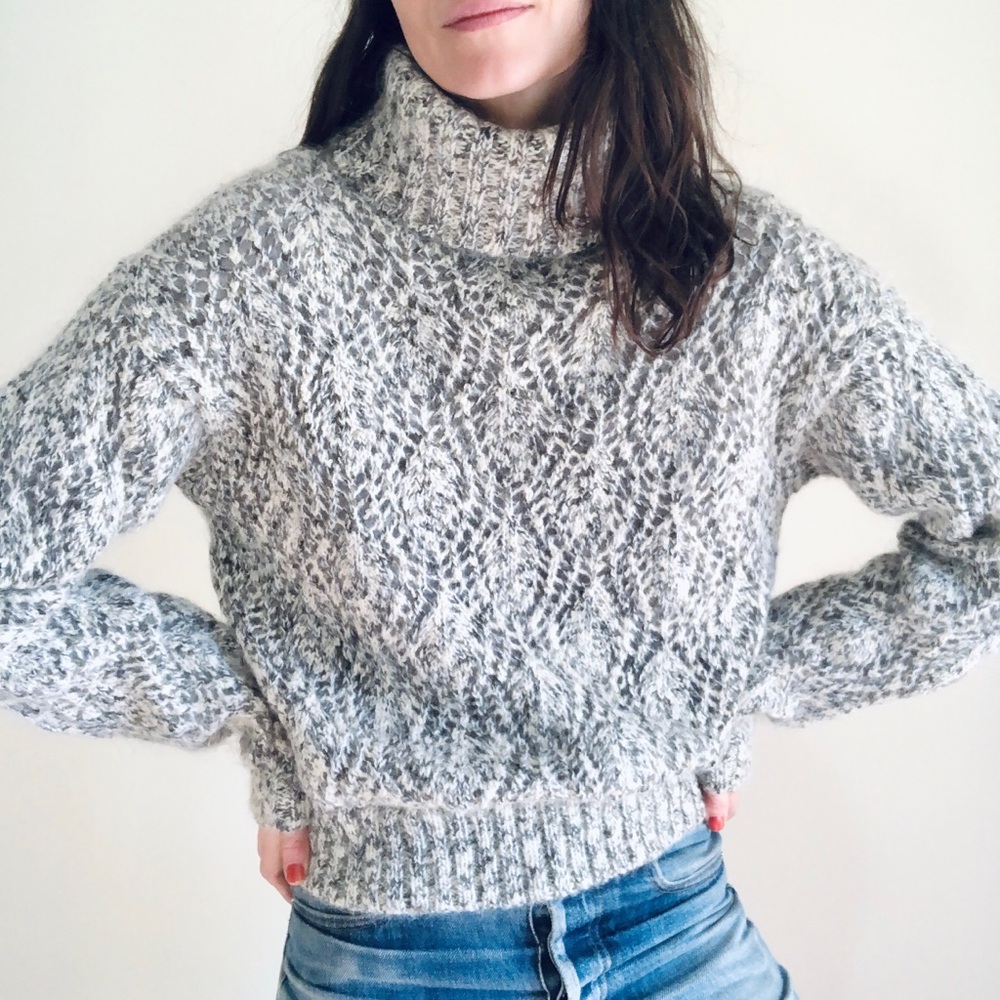 Fuzzy mohair knit sweater - Picture 2 of 14